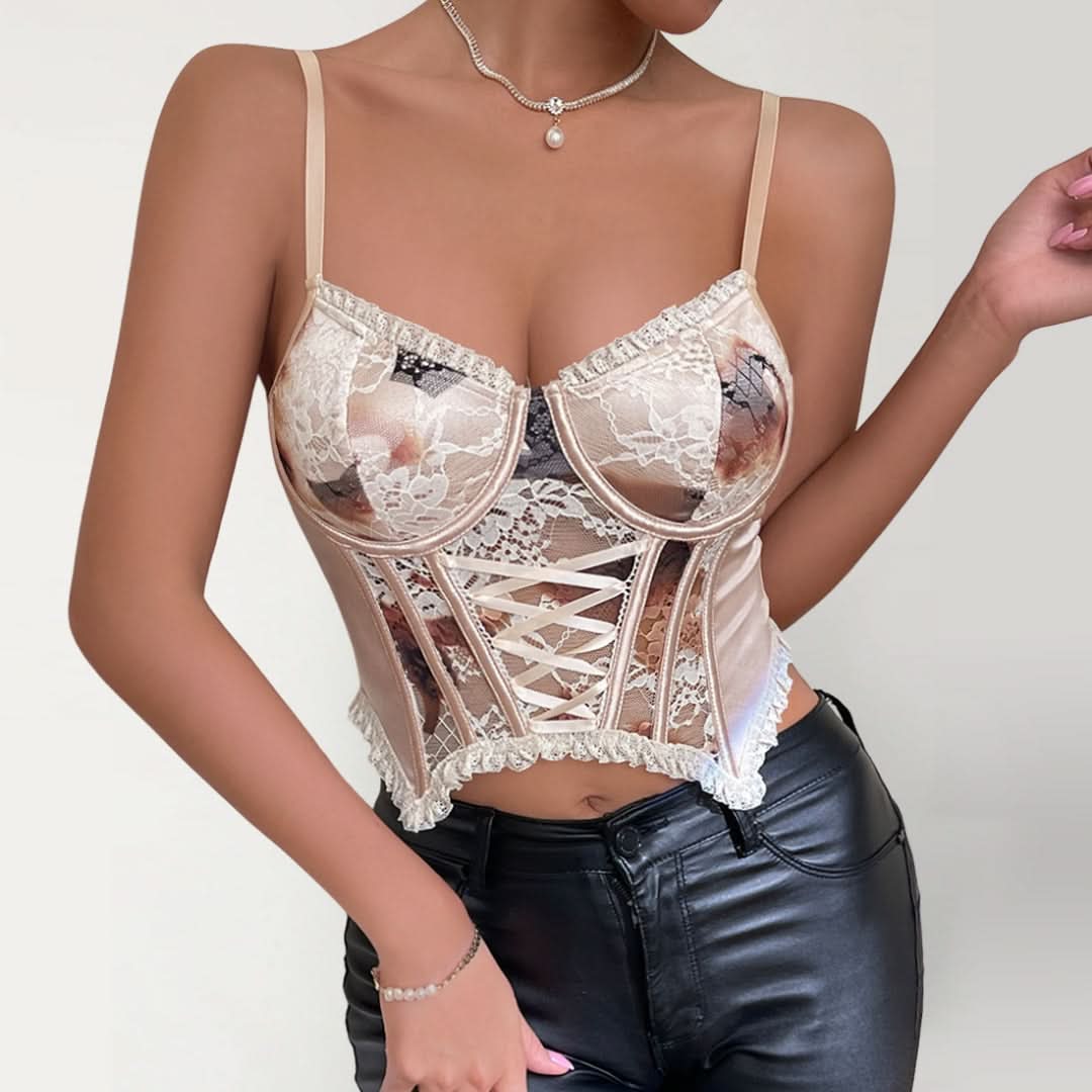 Top Bustier Corset Dentelle Y2K - ComfySweet