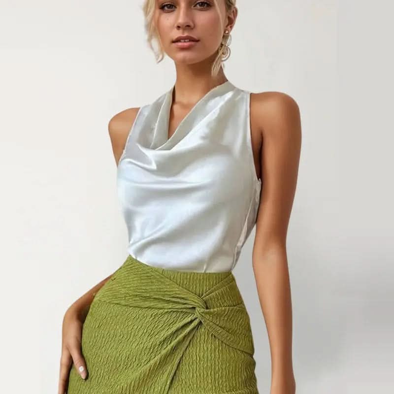 Top Col Bénitier Dos - Nu en Nœud - ComfySweet