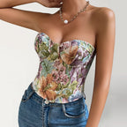 Top Corset Y2K Floral Bohème - ComfySweet