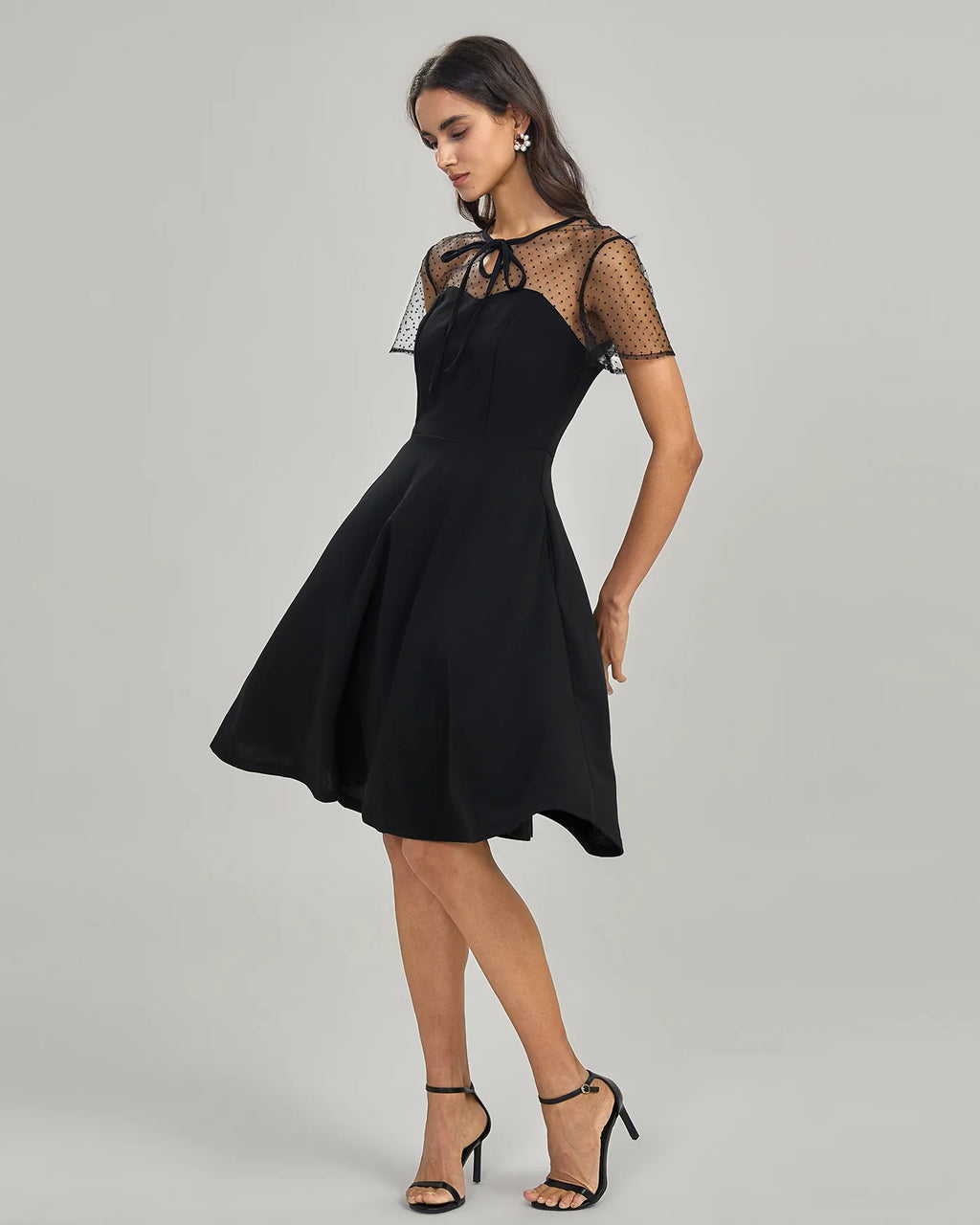 Jenna Mini-robe noire transparente