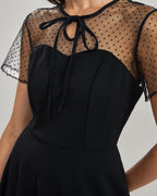 Jenna Mini-robe noire transparente
