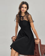Jenna Mini-robe noire transparente