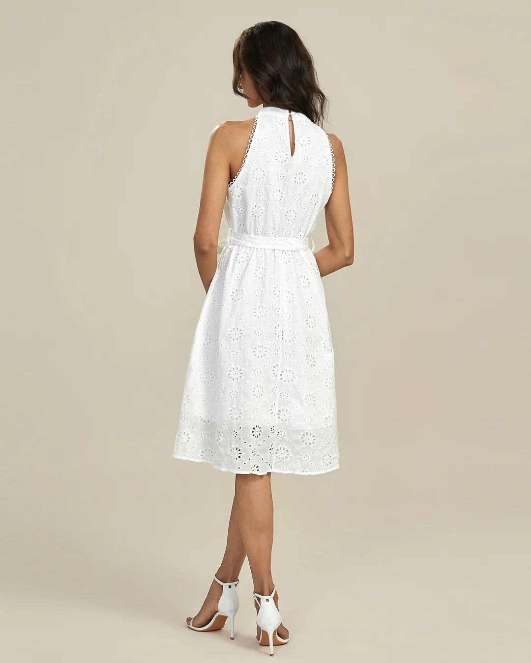 CAMILLE Robe Midi Broderie Anglaise