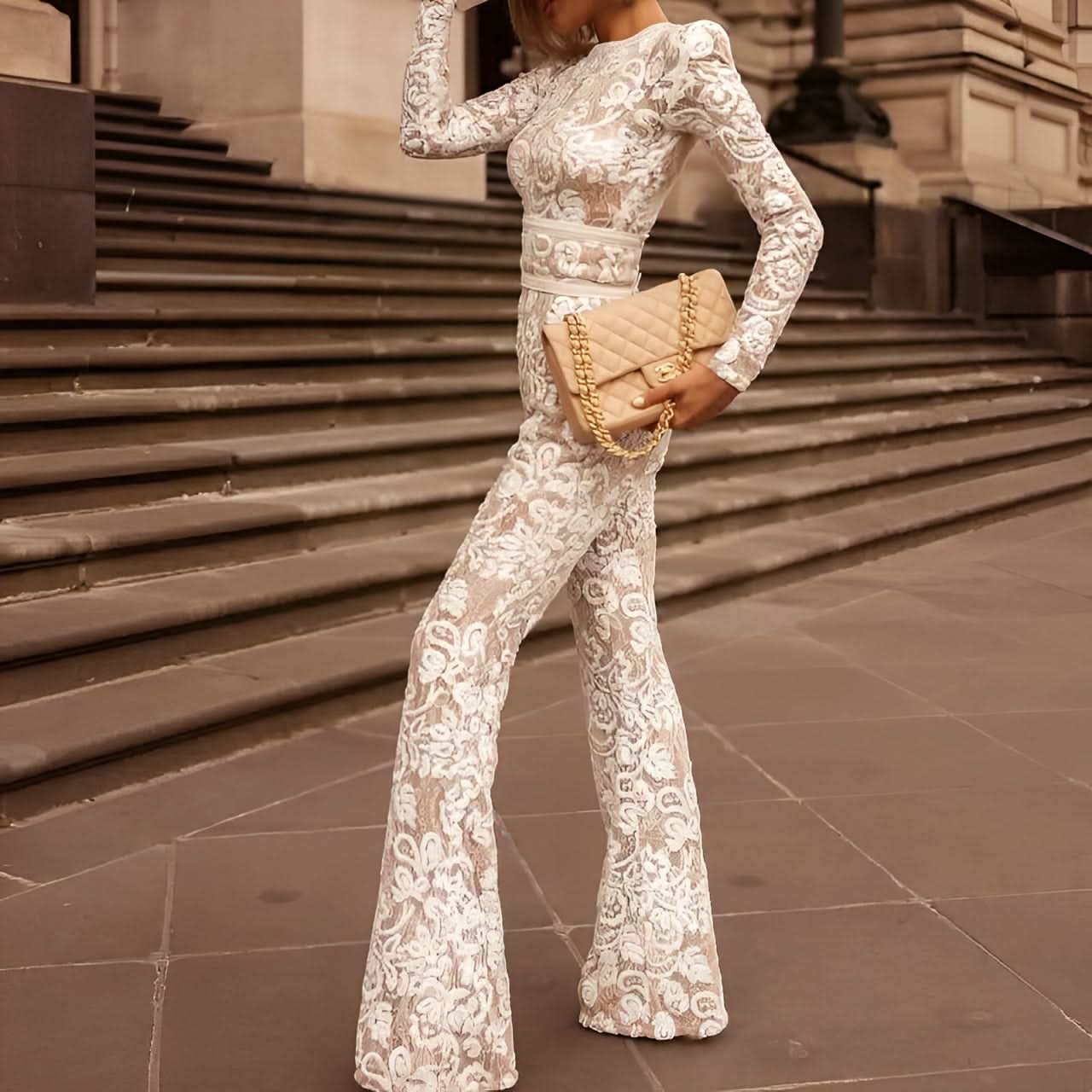 Zyra Combinaison Dentelle Florale Premium - ComfySweet